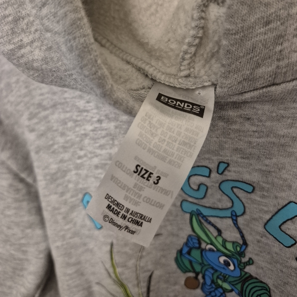 Bonds Gray A Bug's Life Hoodie - Picture 2 of 4